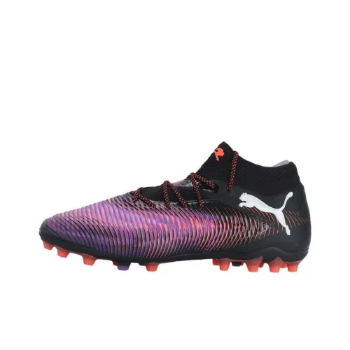 PUMA FUTURE 8 MG MULTI Ground Устойчивые к абразию футбольные бутсы унисекс черного и фиолетового цвета