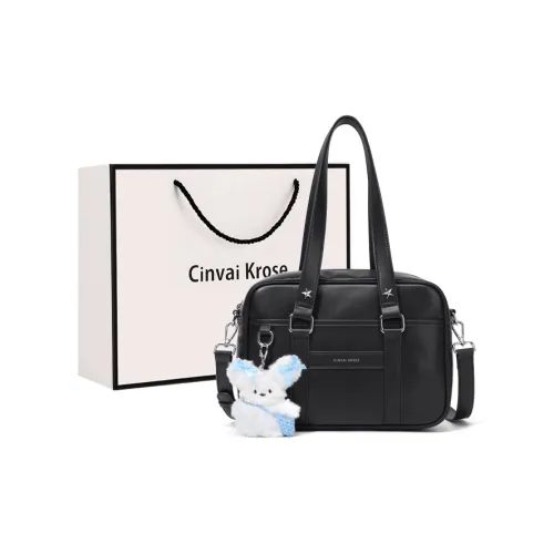 CinvaiKrose Сумка через плечо из коровьей кожи сумка среднего размера женская черная коричневая