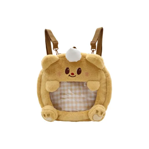 Debecca Плюшевый Рюкзак Стандартный Женский Желтый Коричневый