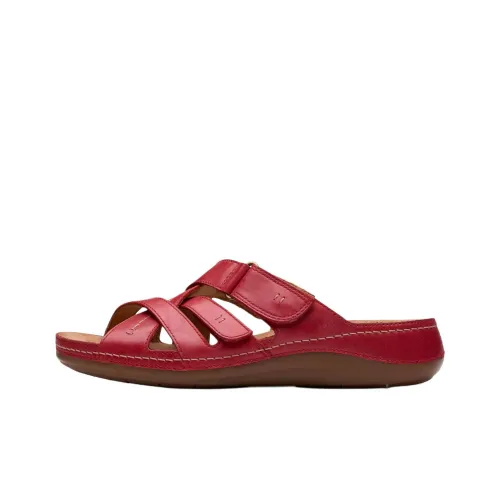 Clarks ЭВА Устойчивые к истиранию Слипоны Женские Красные
