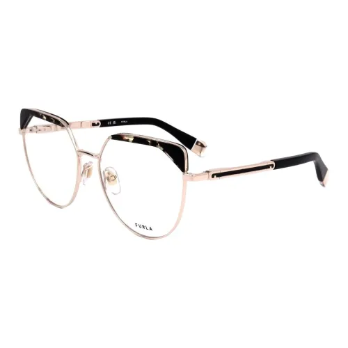 Furla Нержавеющая сталь Оправа для очков "Кошачий глаз" Женская Золото