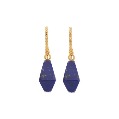 Monica Vinader покрытие из 18-каратного золота переработанное серебро серьги женские синий