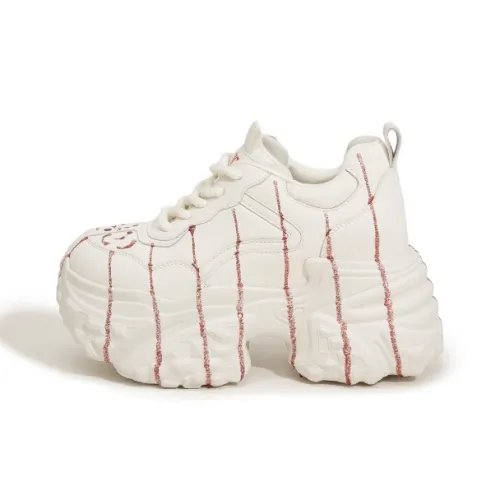 Milan Love Song Устойчивый к истиранию Легкий Увеличивающий Высоту Низкий Топ Кроссовки с Толстой Подошвой Женские