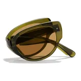 Оливково-зеленый/Прозрачно-чайный Линзы