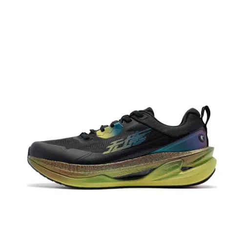 QIAODAN MuJin PRO2,0 Slip Устойчивый к истиранию Низкий Топ Карбоновая плита Повседневная Беговая обувь Мужская Черный Синий