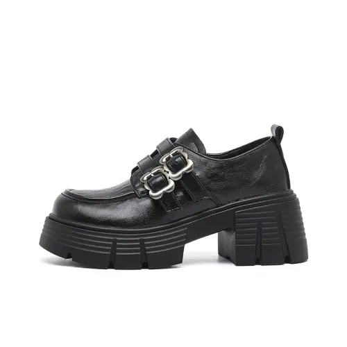 BABAYA KIDS' Кожаные туфли Low Топ Черные Школьные