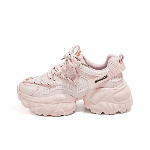 Warrior Low Топ Толстая подошва Кроссовки Женские Розовые