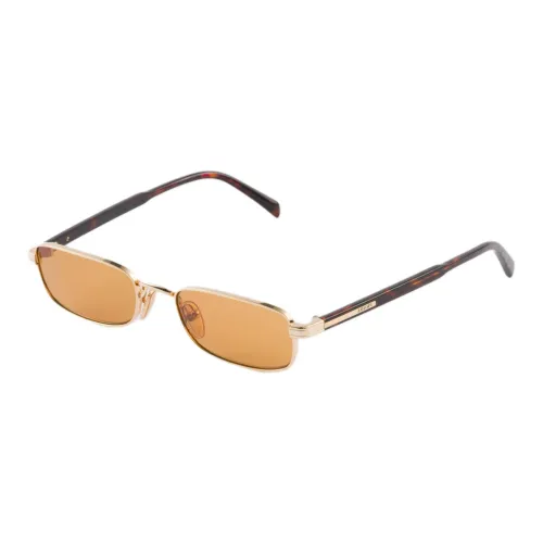 PRADA Металл Прямоугольные Солнцезащитные очки Мужские Золотые
