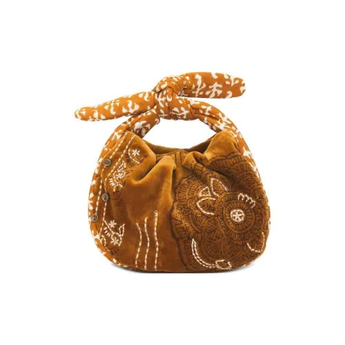 FREE PEOPLE Велюр Одно Плечо Сумка Маленькая Женская Оранжевая