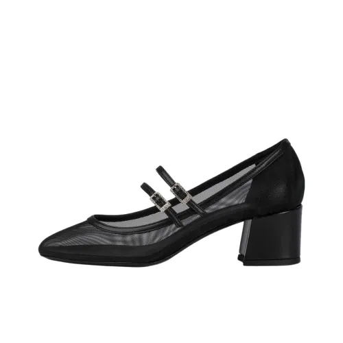 Le Silla Danielle Песочные часы Туфли Мэри Джейн 5 см Женские Черные