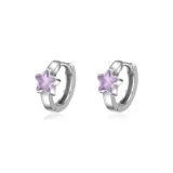 Серьги-кольца "Фиолетовый Звезды"