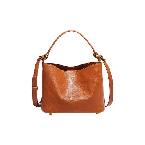 MARINO ORLANDI Первый слой Растительное дубление Коровья кожа Сумка Средний Женский Желтый Коричневый