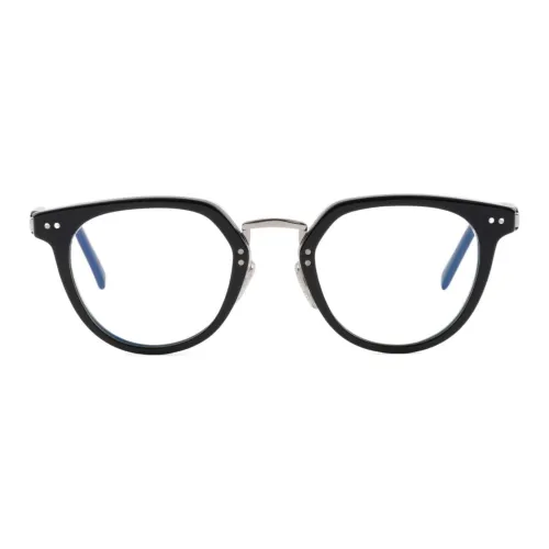 PRADA Ацетат Круглые Оправы для Очков Мужские Черные
