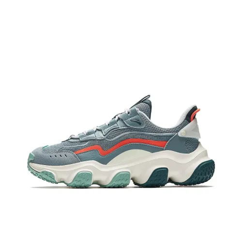 ANTA Амортизаторы Shock Abrasion Resistant Slip Resistant Низкий Топ Толстая подошва Кроссовки Мужские Серый Белый Апельсин