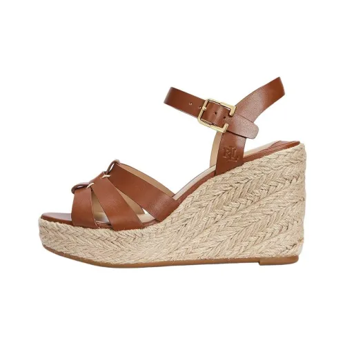 LAUREN RALPH LAUREN Soffia One Ремень Сандалии 7 см Женские Коричневый