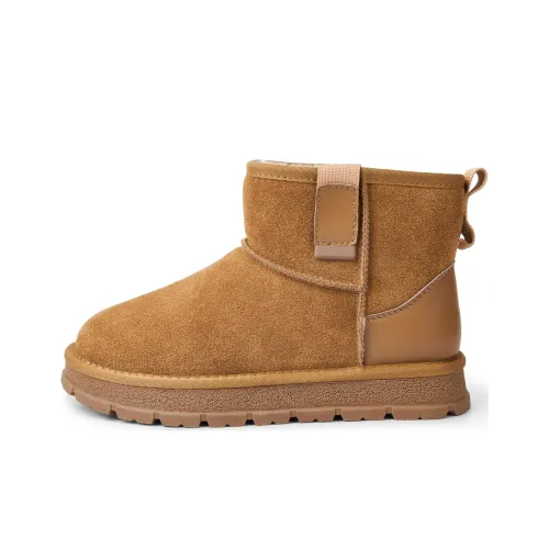 TOOMANYSHOES Brown Bear Thermal Short Snow Boots Women's