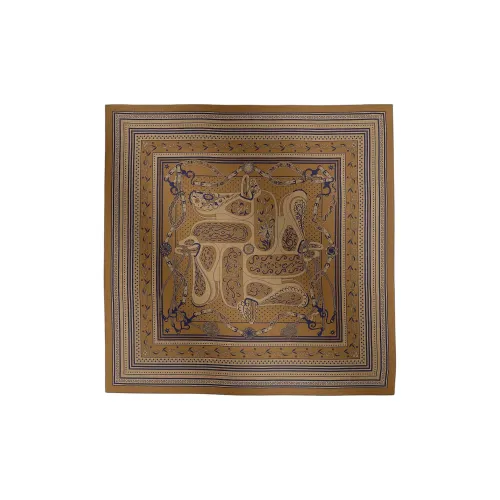 HERMES Кашемир Палантины Женские Фундуковый