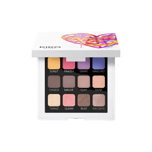KIKO Street Heart 12 Тени для век Palette Легко смешиваемые 6,5 г