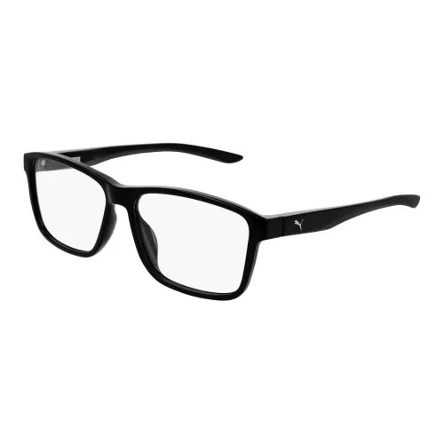 PUMA Plastic Rectangular Eyeglass Frames Men's Black