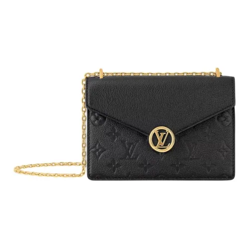 LOUIS VUITTON Кошелек из коровьей кожи женский черный