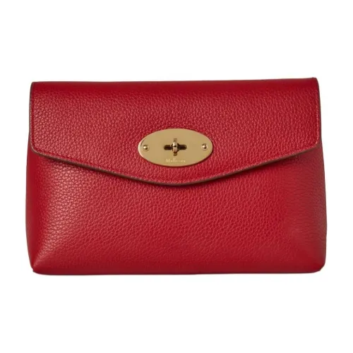 Mulberry Darley Коровья кожа Косметичка Маленькая Женская Красная