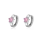 Серьги-кольца "Розовая звезда"