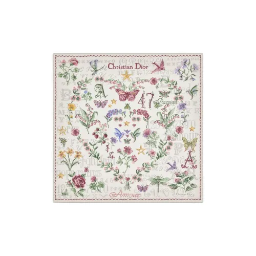 DIOR Шелковые шарфы Женские Белый