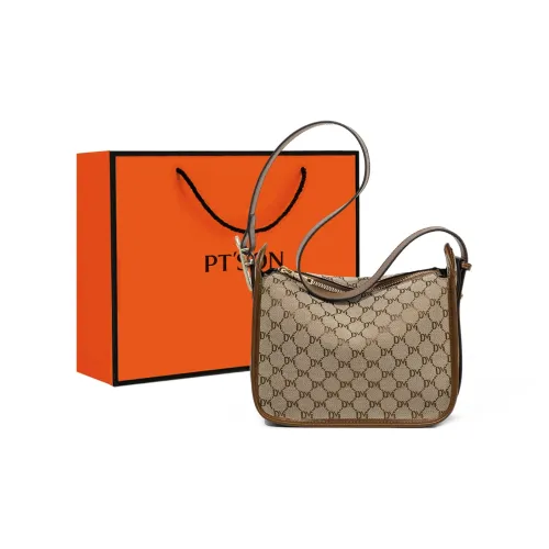 PT'SON Ткань Синтетическая кожа Подмышечный сумка через плечо Обычный Женский Хаки