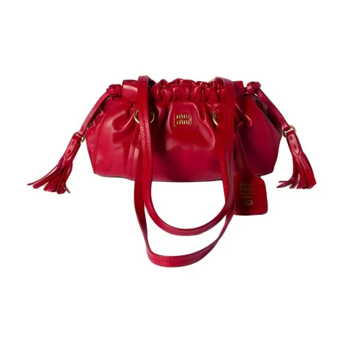 MIU MIU Кожа Сумка Сумка через плечо Мини Женская Красная