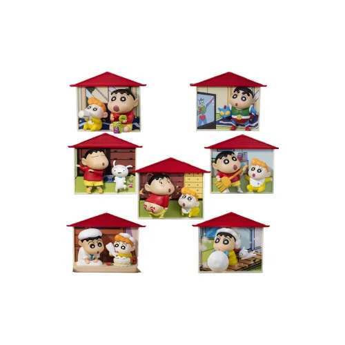 TOP TOY Карандаш SHIN Chan Nohara Family Collection Слепые коробки Один Mystery Коробка Целая коробка 6 шт