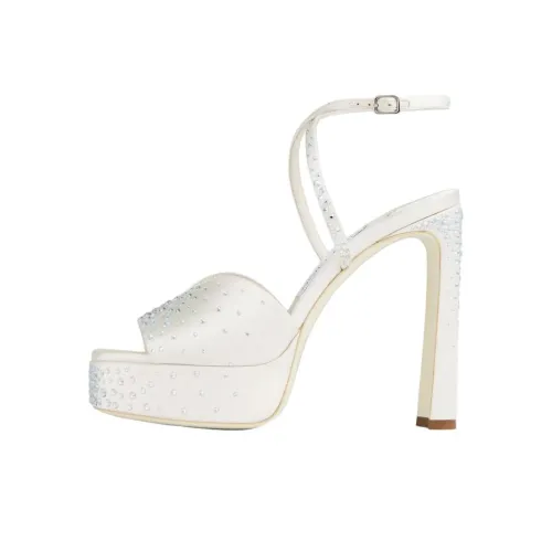 Jimmy Choo Karli PF one Ремень Сандалии 12,5 см Женские Айвори Белый