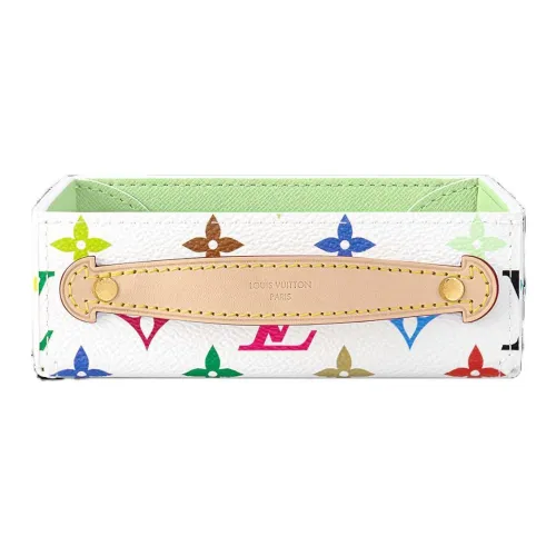 LOUIS VUITTON Корова Кожа Хранение Коробка Унисекс Белый