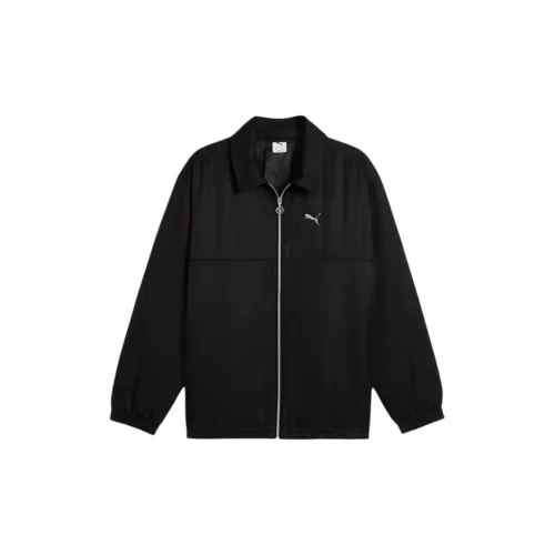 PUMA Хлопковый пуховик унисекс черного цвета