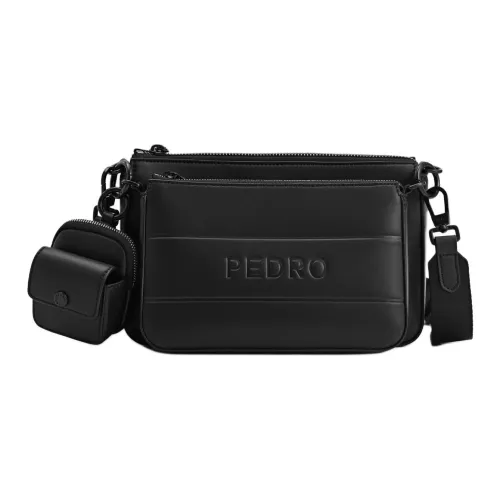 Pedro Микрофибра Сумка через плечо Маленькая Мужская Черная