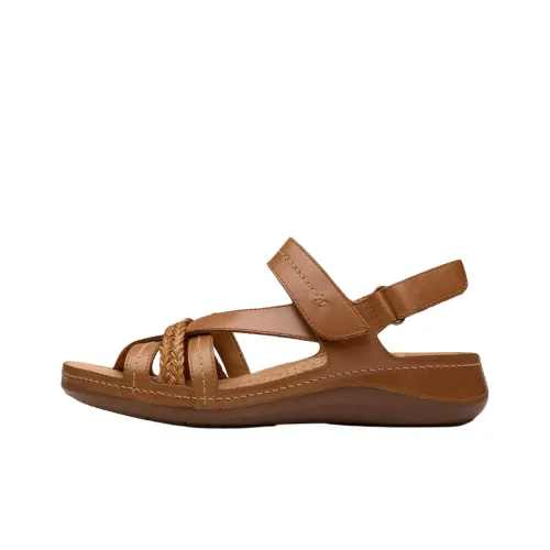 Clarks Cecily Ремень one Ремень Сандалии 4CM Женские Коричневый