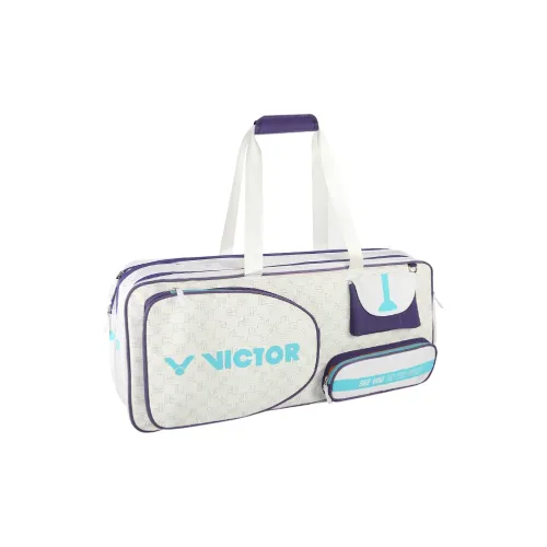 Victor Сумки для бадминтонных ракеток 6 пар Большая емкость Спортивная Портативная Сумка через плечо Ярко-белый Средний Фиолетовый Унисекс