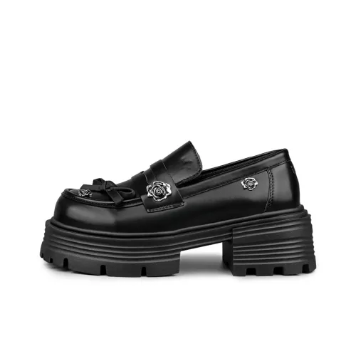 N6N8 Лоферы с грубым каблуком Женские