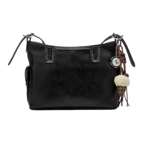 JOSINY ПУ (полиуретан) Сумка через плечо Средняя Большая Женская Черная Кофейная