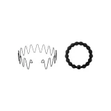 M2KA Бобовый Резинка для волос + M2KA Большая волна