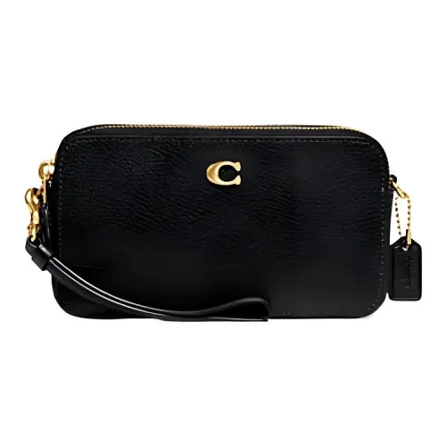 COACH Kira (Красный) Пыльная Кожа Сумка через плечо Женская Черная