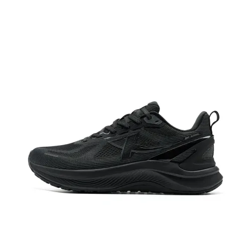 XTEP Stride ET Slip-resistant Abrasion-resistant Low Top Training Running Shoes Men's Black Carbon Black