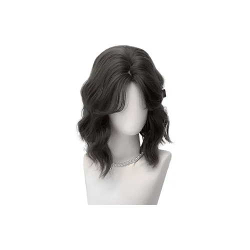 UMIFFA [Персик Также] Женская Перука Средняя Разделенная с Несколькими Лосками Покрой Боб Короткие Кудрявые Волосы