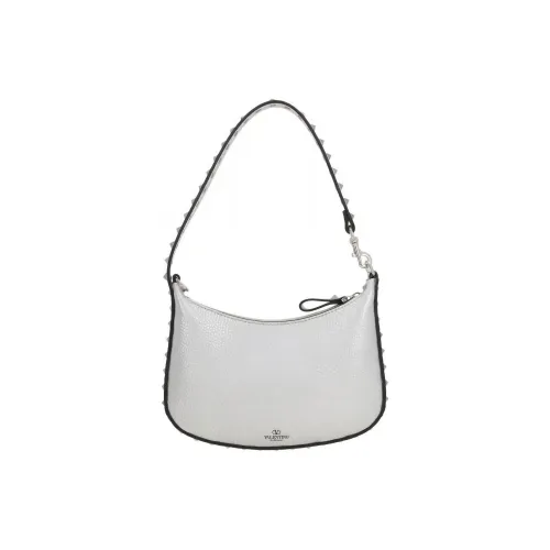 Valentino Рельефная ламинированная кожа сумка-хобо сумка сумка через плечо мини женская серебряная