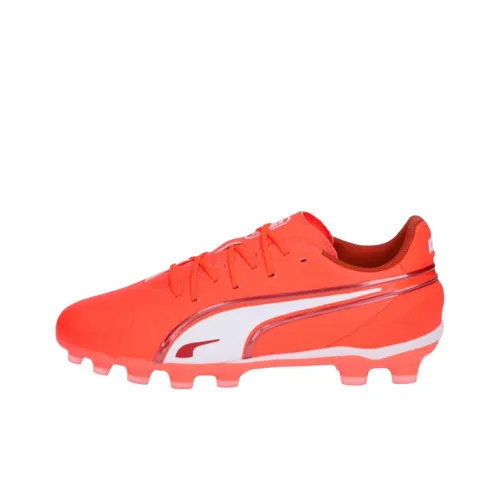 PUMA KING MATCH Низкий Топ Детская Футбольная Обувь Красная Подростки