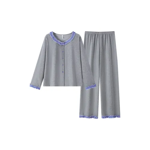 MUQINGQING Серый Женский Пижамный Комплект