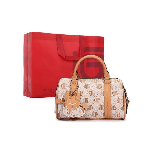 Dubaolu Поливинилхлорид Синтетическая кожа Сумка через плечо Сумка среднего размера Женская Призрачный Абрикос