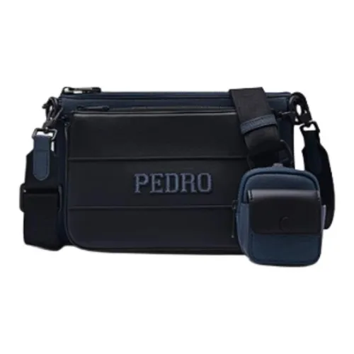 Pedro PU (полиуретан) Сумка через плечо Маленькая Мужская Темно-синяя