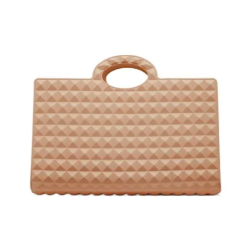 Valentino Резиновый Тоут Сумка Сумка для покупок Сумка на плечо Сумка женская Коричневый Розовый