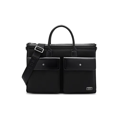 Pedro Ткань с коровья кожа портфель сумка большой мужской черный синий