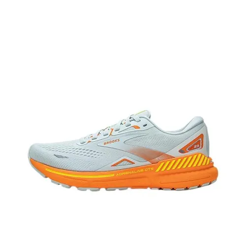 Brooks Adrenaline GTS Беговые кроссовки Низкий топ Черный/Металлический серый/Светло-желтый Зеленый Женские